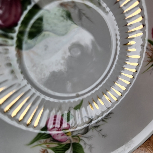 ROYAL ADDERLEY Canadian Provincial Flowers LADYSLIPPER Saucer  Only Bone China - Picture 3 of 12